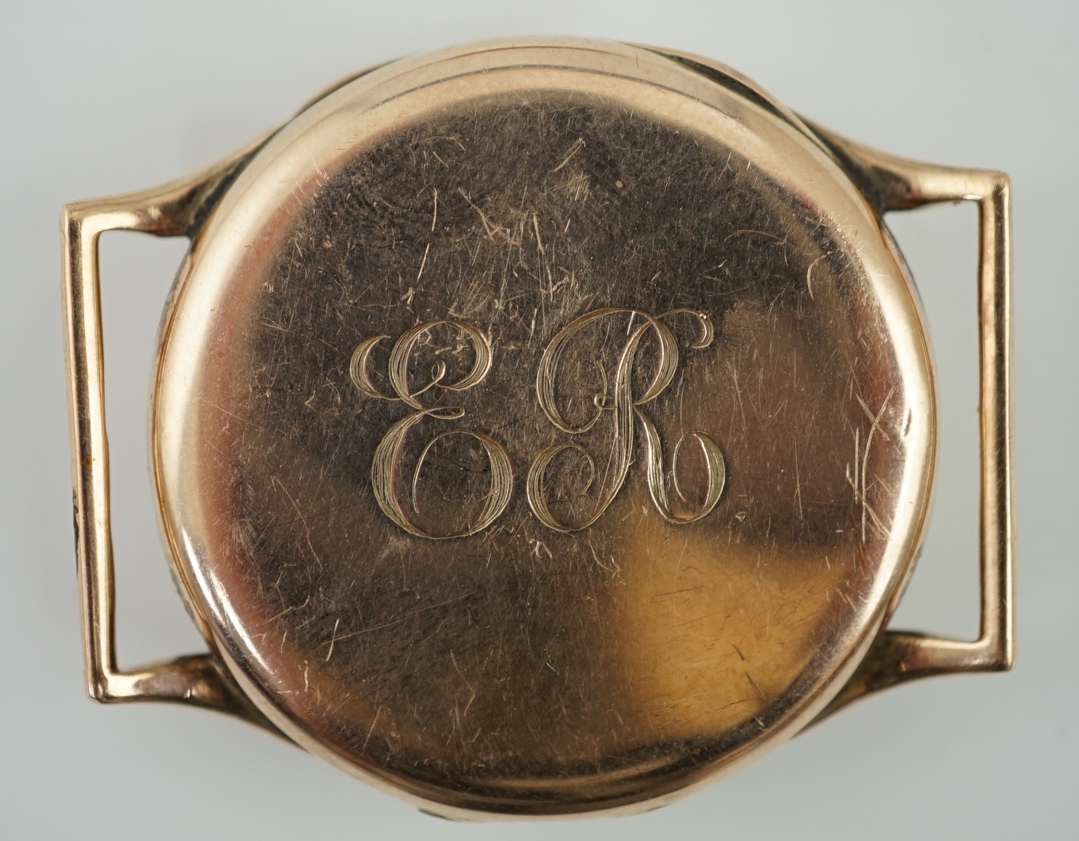 A George V 9ct gold Rolex manual wind wrist watch